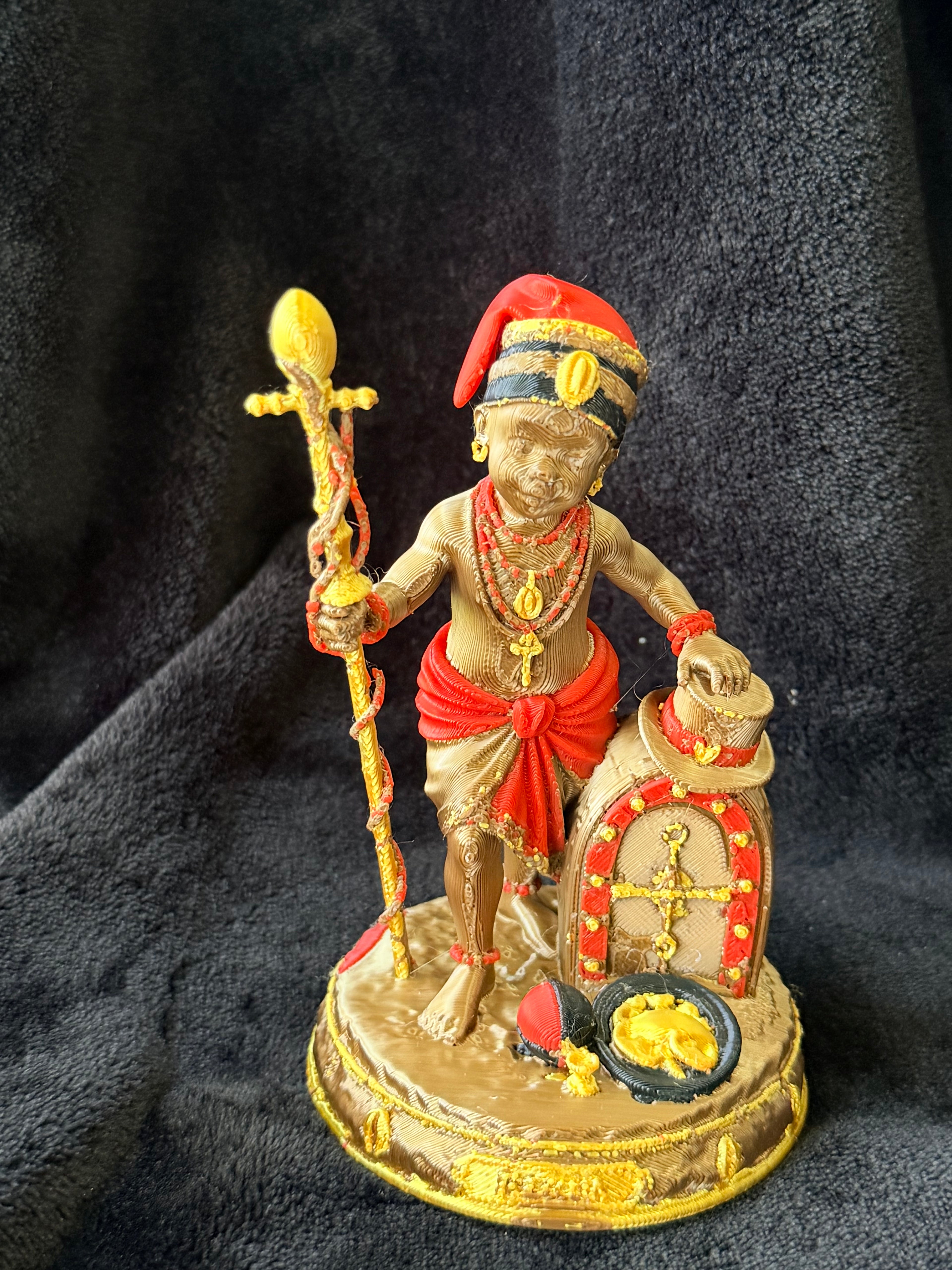 Elegguá - Figura Impresa en 3D | 10 cm | PLA Multicolor