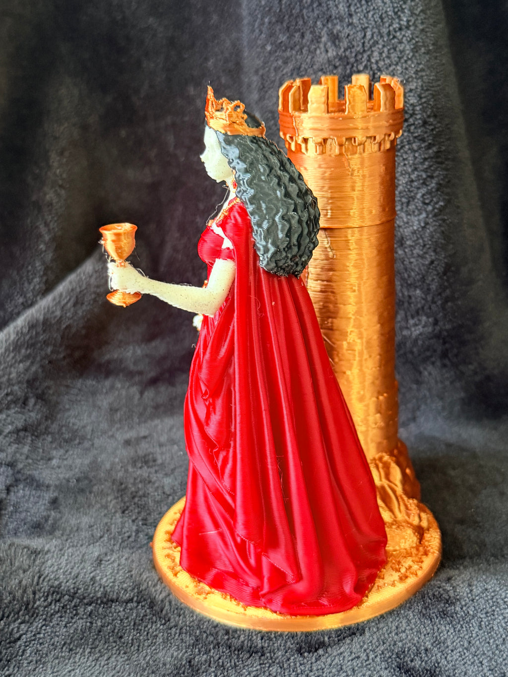 Santa Bárbara con Torre - Figura Impresa en 3D | 10 cm | Multicolor
