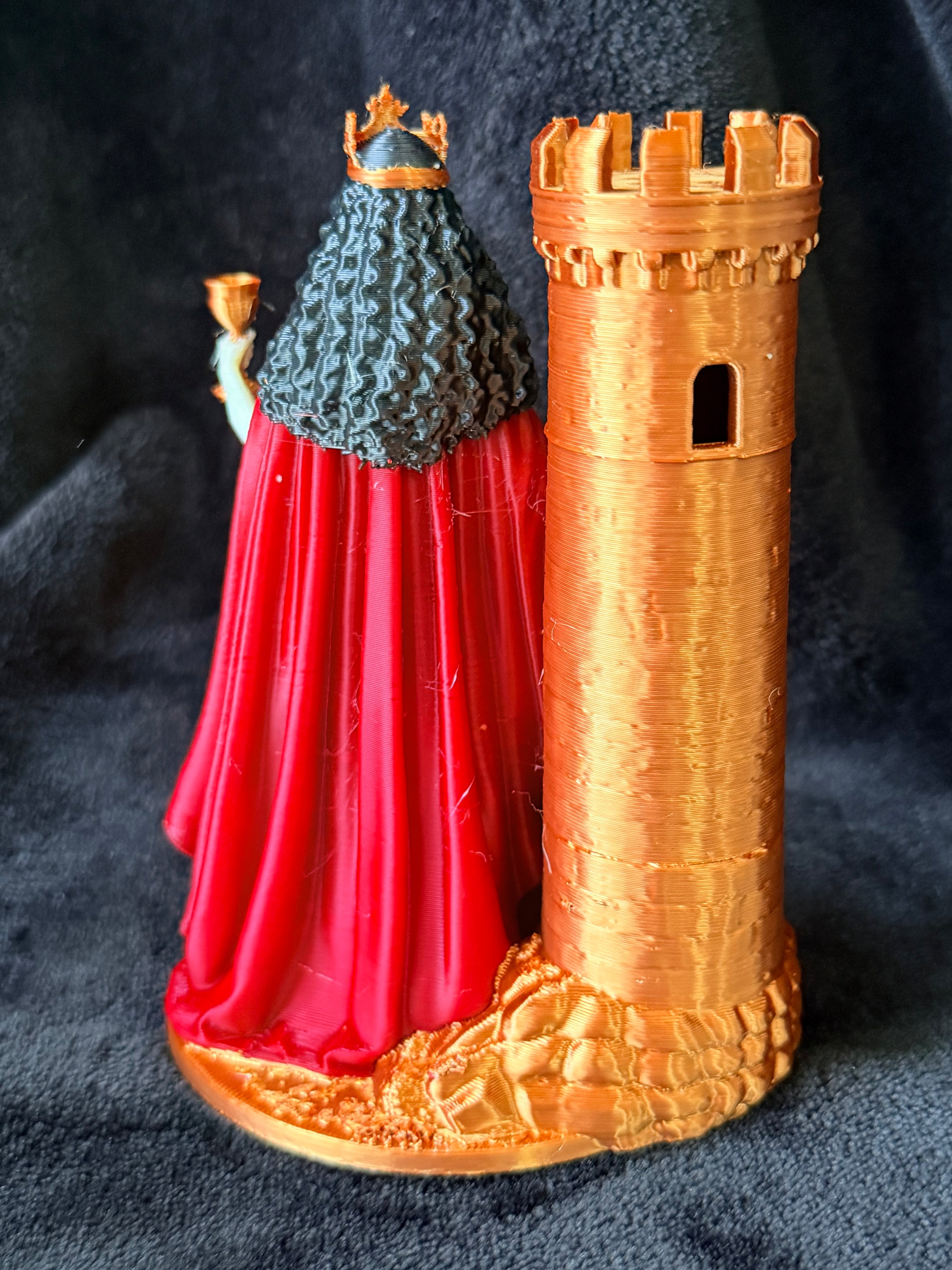 Santa Bárbara con Torre - Figura Impresa en 3D | 10 cm | Multicolor