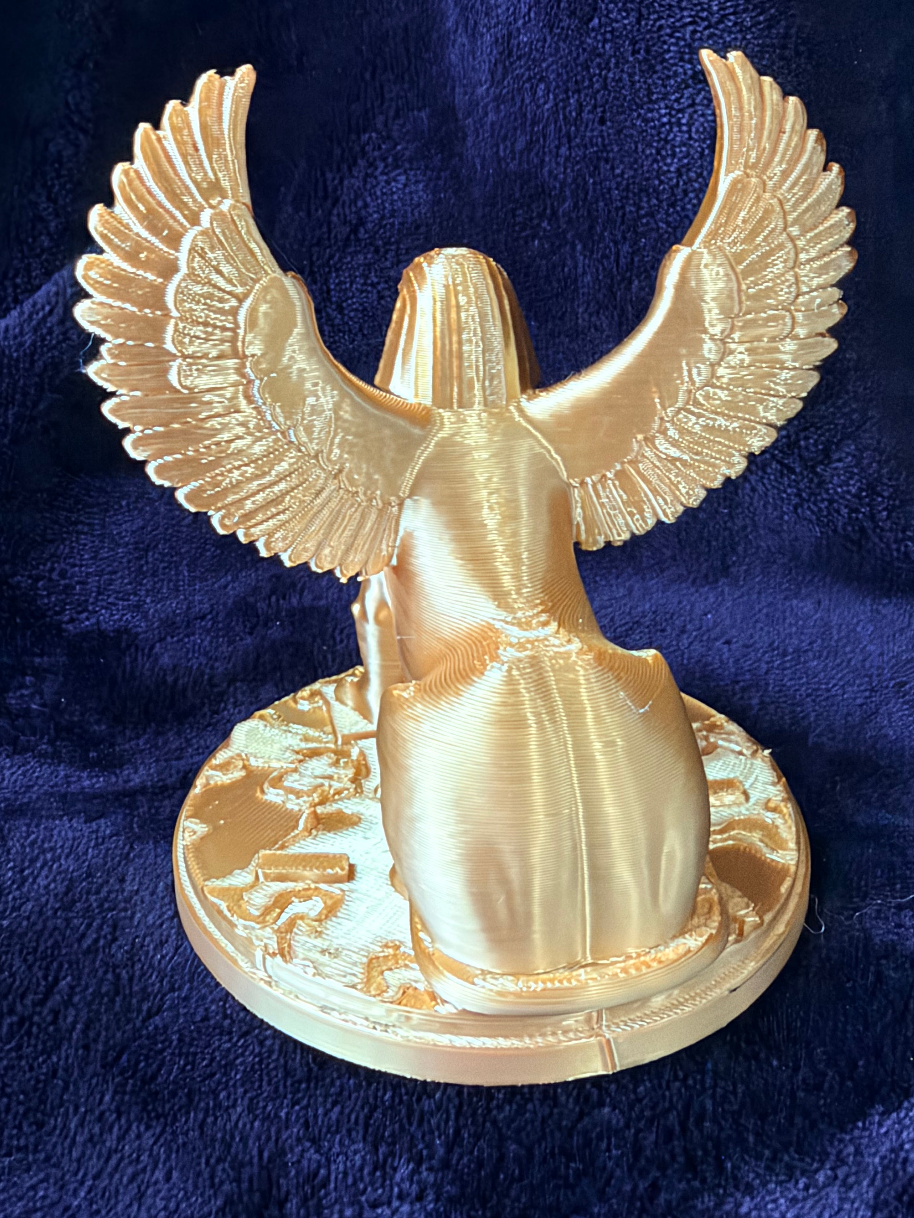 Esfinge Divina con Alas - Figura Impresa en 3D | Color Dorado