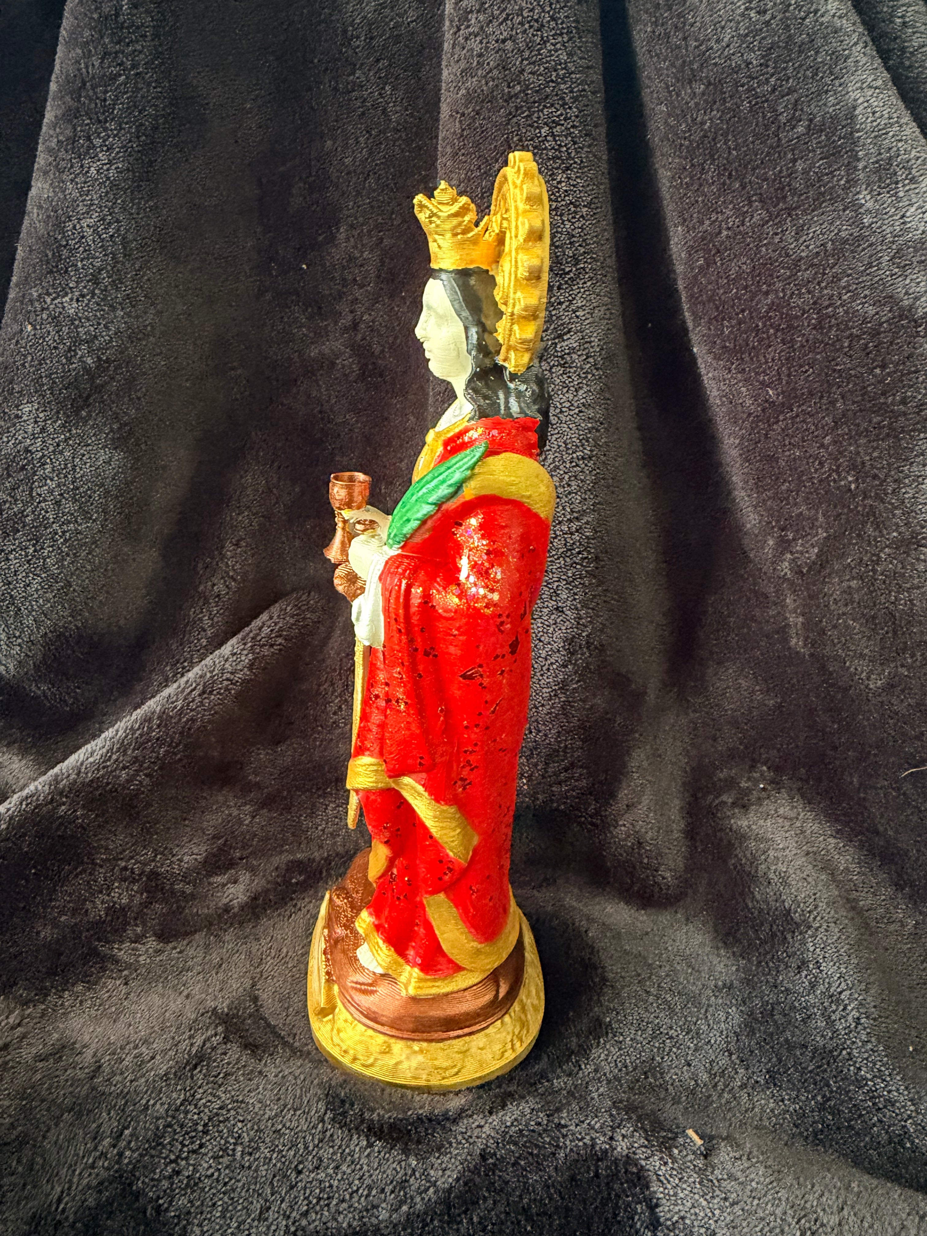 Santa Bárbara Clásica - Figura Impresa en 3D | Multicolor | Para Devotos Cubanos