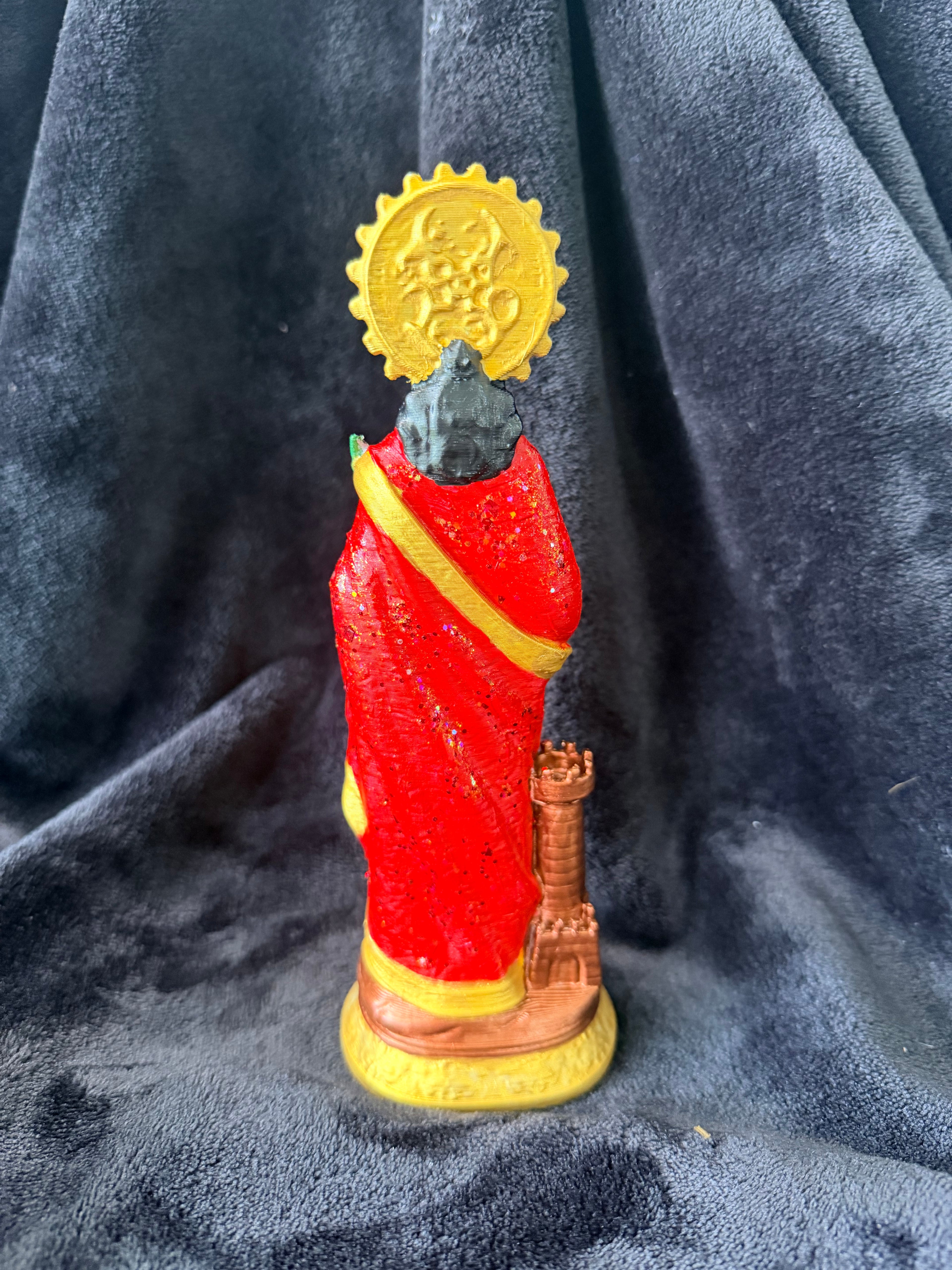 Santa Bárbara Clásica - Figura Impresa en 3D | Multicolor | Para Devotos Cubanos