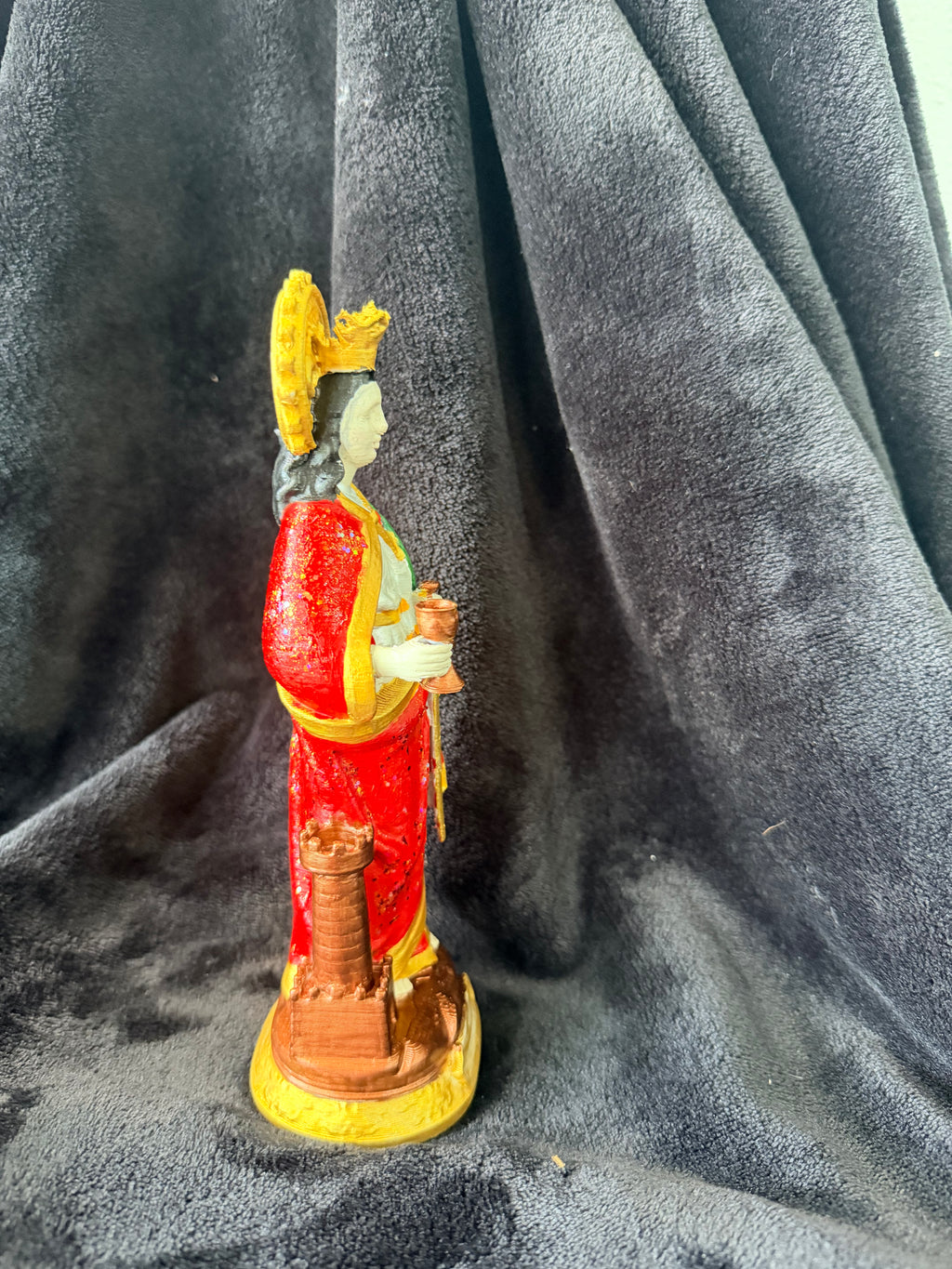 Santa Bárbara Clásica - Figura Impresa en 3D | Multicolor | Para Devotos Cubanos